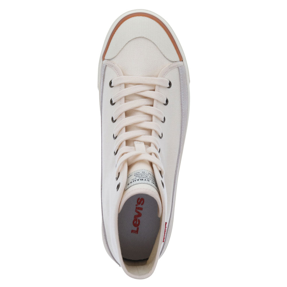 Levi's Mens Square Hi Twill and Suede Hightop Casual Sneaker Shoe