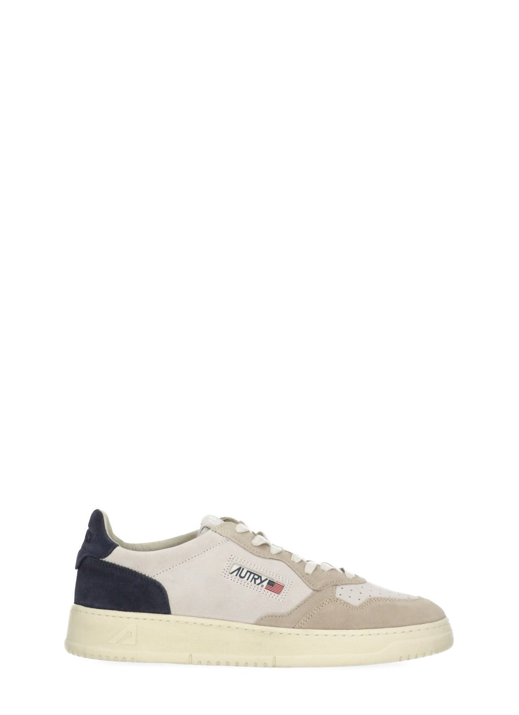 Ivory Suede Leather Sneakers