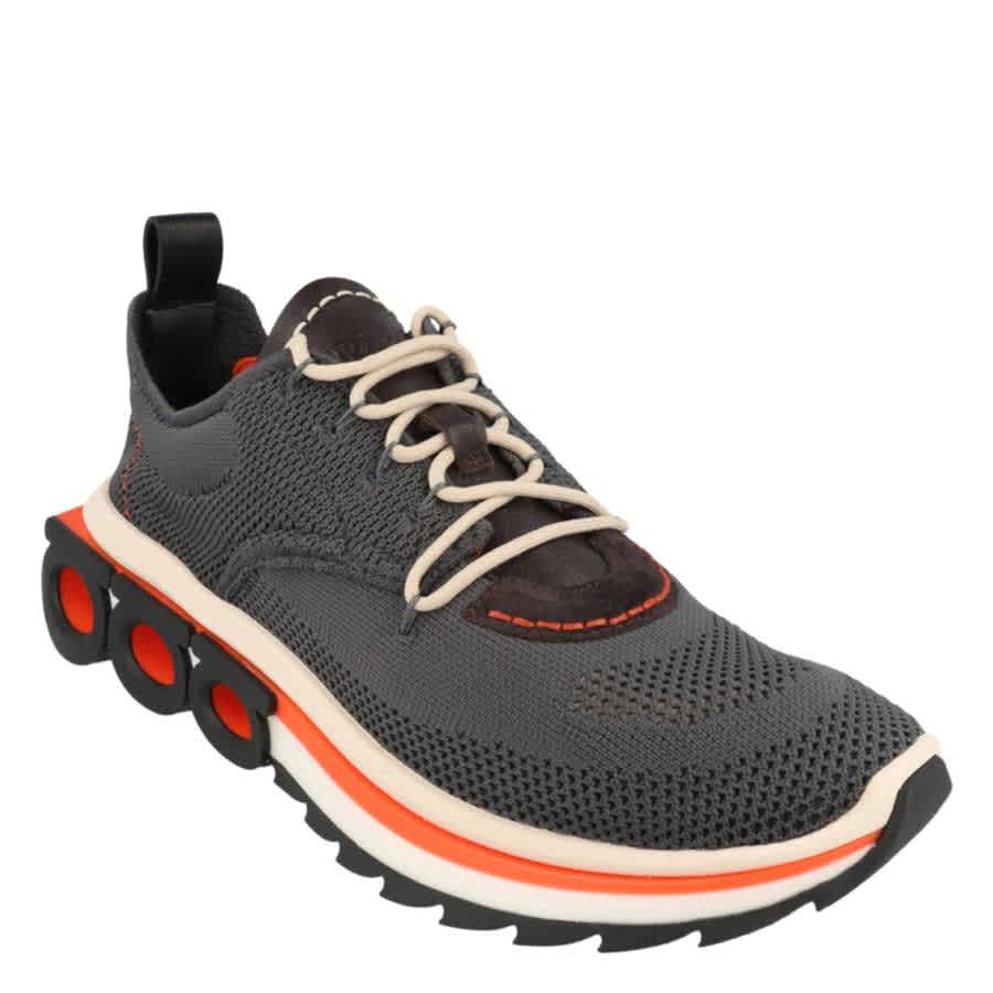 Ferragamo Nima Knit Gancini Low-Top Sneakers