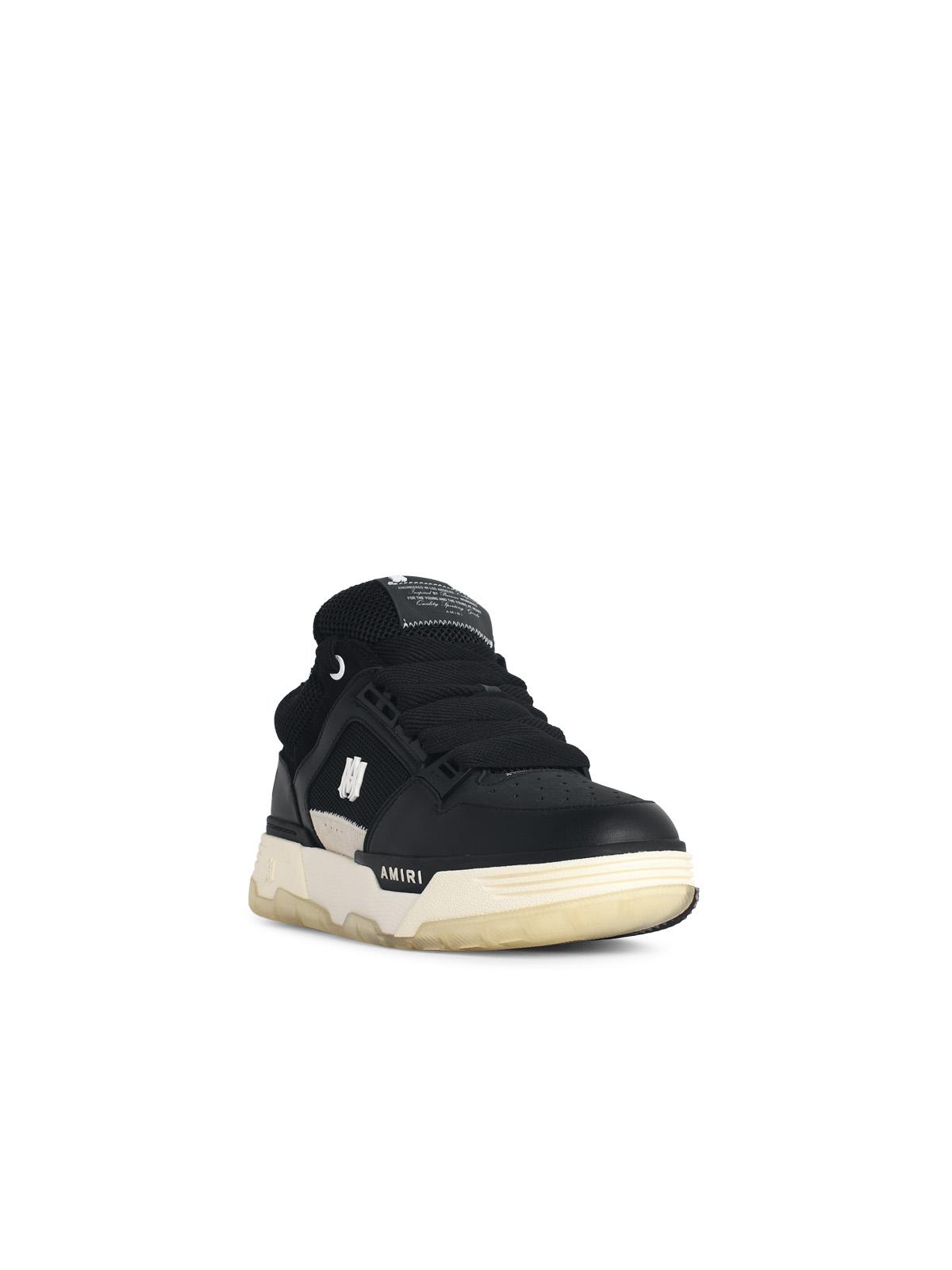 'Ma-1' Black Leather Blend Sneakers