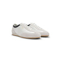 Leather sneakers with suede trims