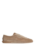 Low-Profile Calf Leather Sneakers with Tonal Laces