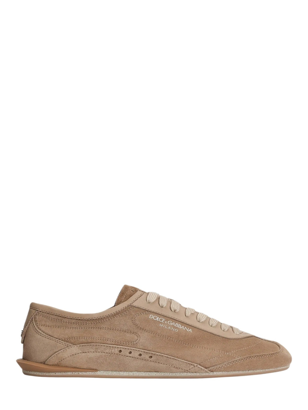 Low-Profile Calf Leather Sneakers with Tonal Laces