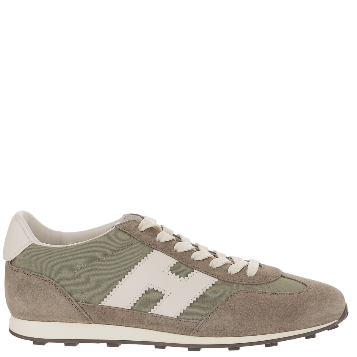 Low-Top Sneakers In Suede And Mesh With Memory Foam Insole