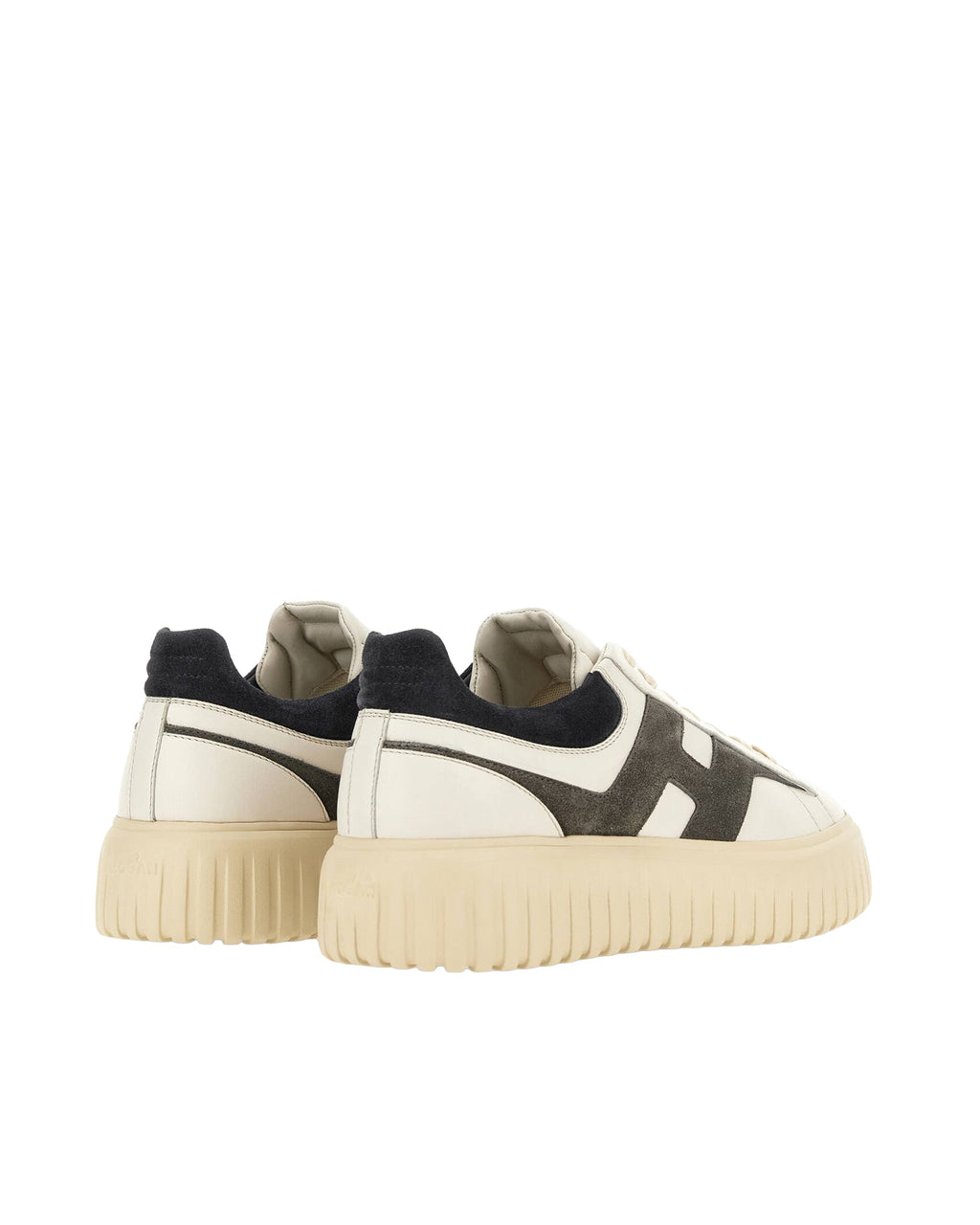 Ivory H-Stripes Nappa Leather Sneakers