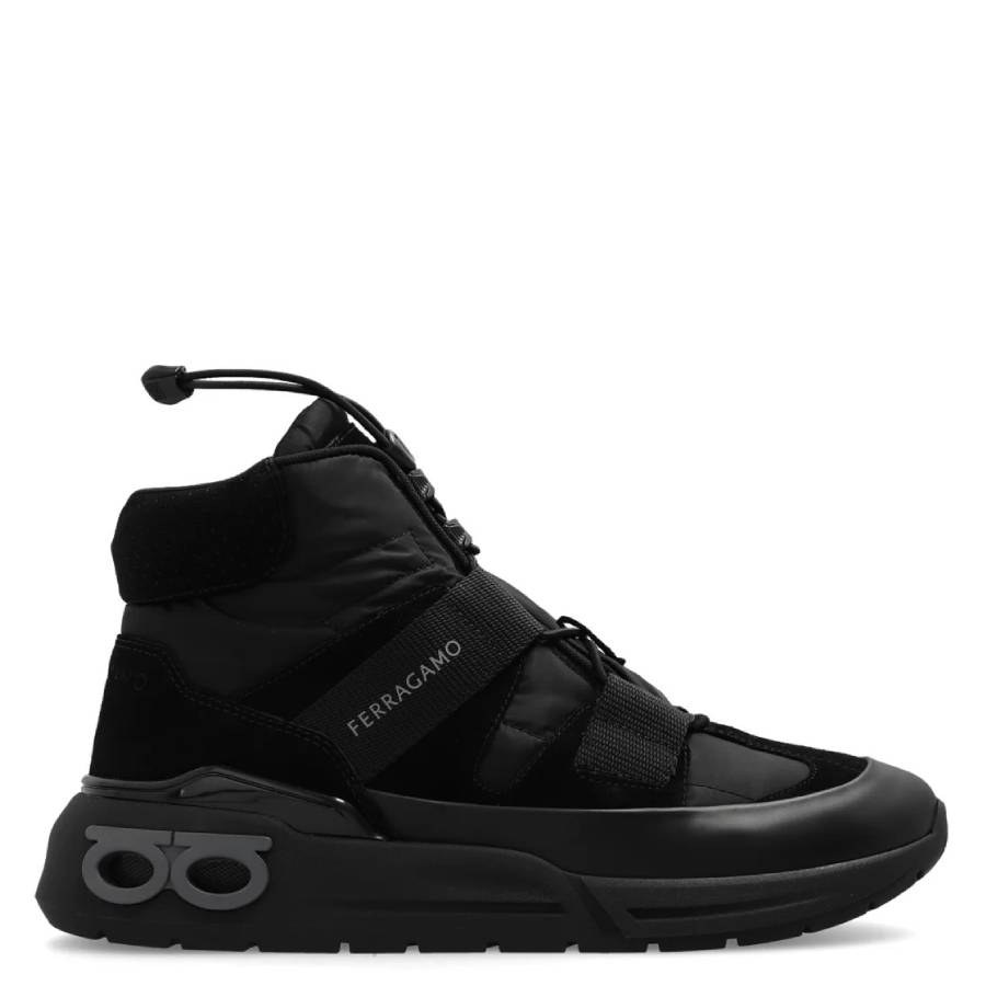 Ferragamo Cosma High-Top Panelled Sneakers