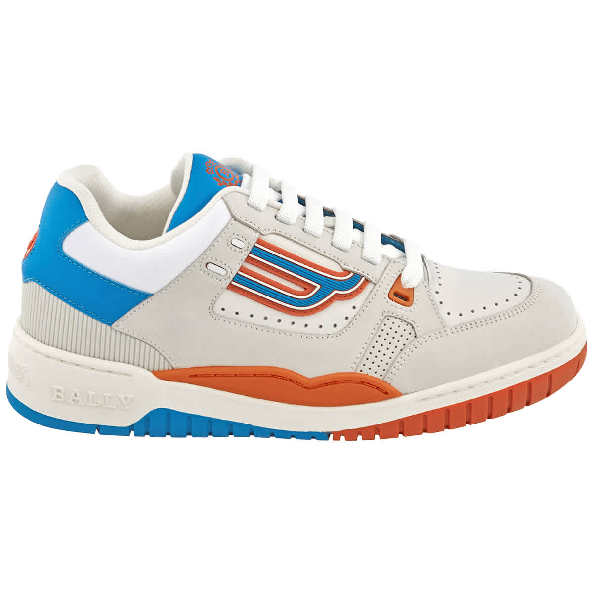 Bally Men's Kuba Logo Patch Low-top Sneakers In White