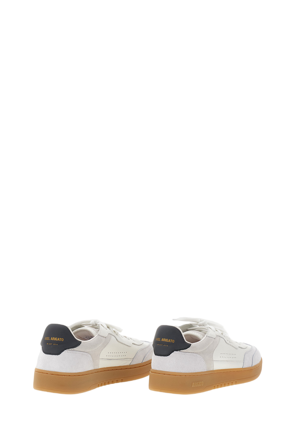 Low-Top Sneaker with Perforated Side Panels and Gold-Accent Logo