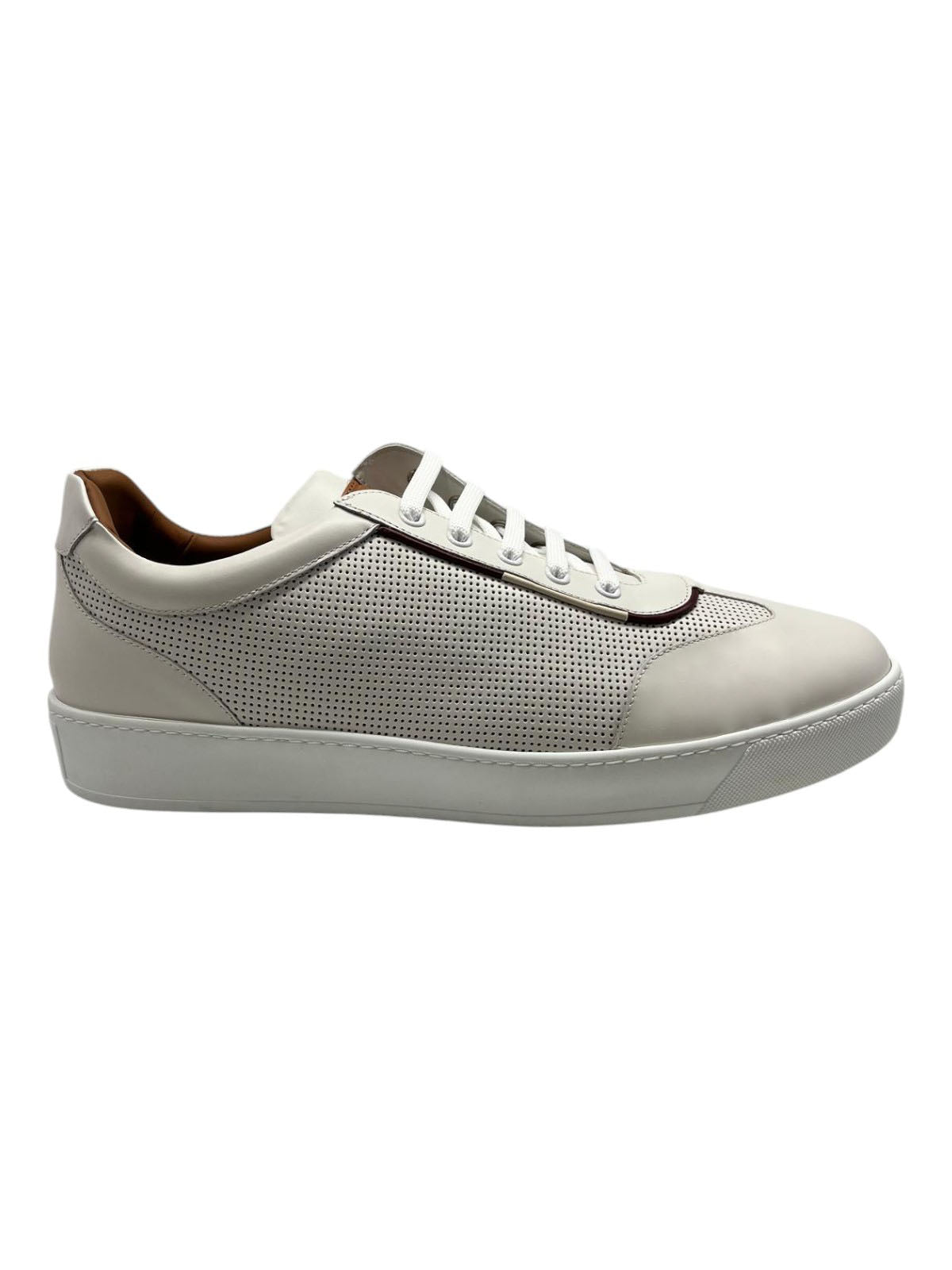 Bally Baxley 6233852 Men's White Calf Perforated Sneakers