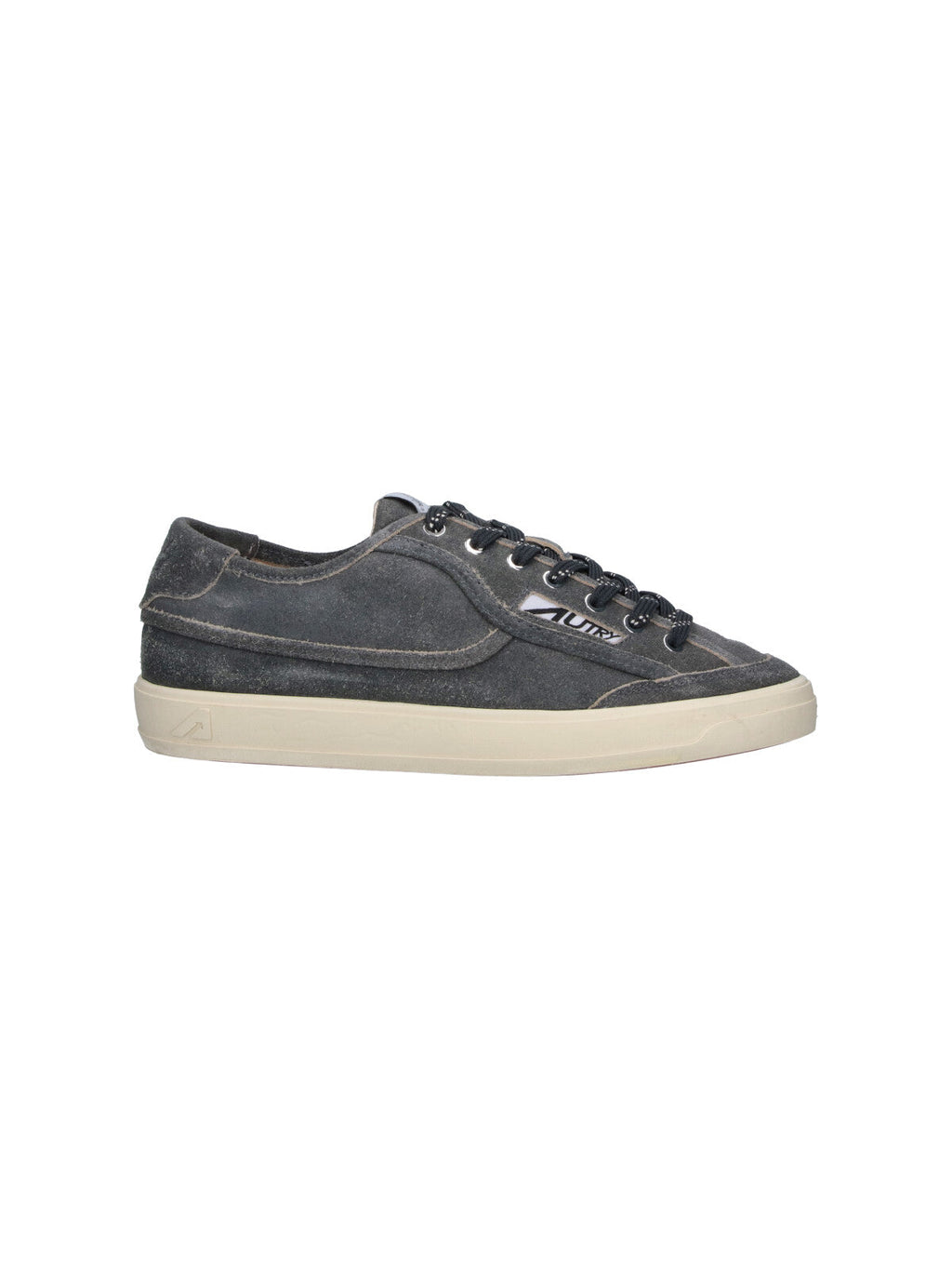 Grey Windscape Suede Low-Top Vintage Sneakers