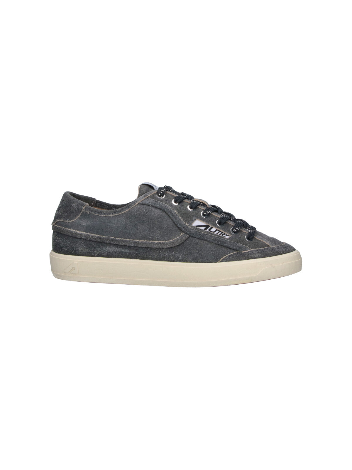 Grey Windscape Suede Low-Top Vintage Sneakers