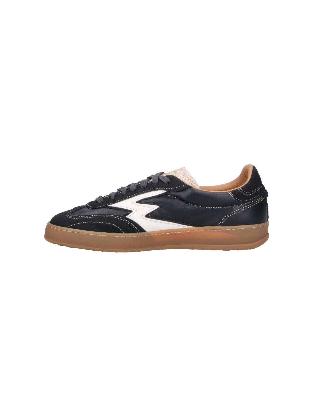 Black Club Leather Suede Accent Sneakers