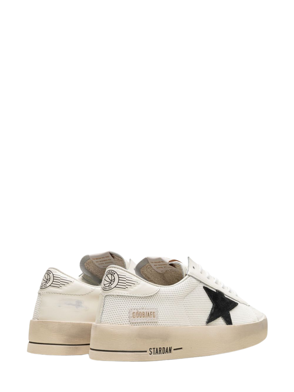 Black Perforated Upper Winged Emblem Low-Top Sneakers
