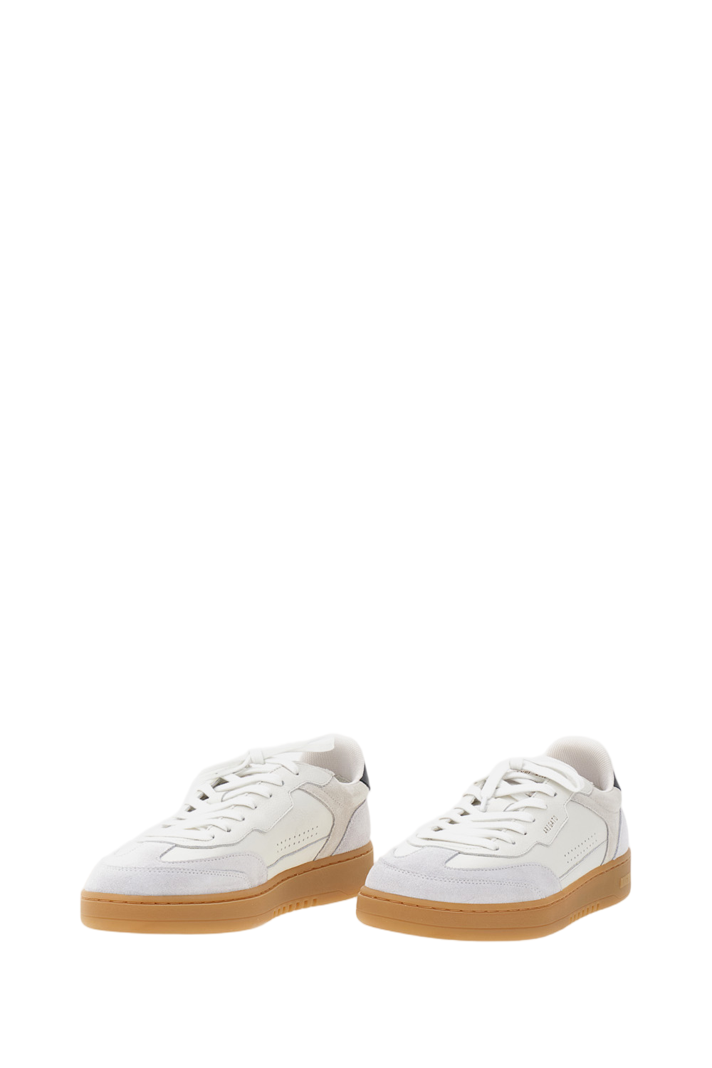 Low-Top Sneaker with Perforated Side Panels and Gold-Accent Logo