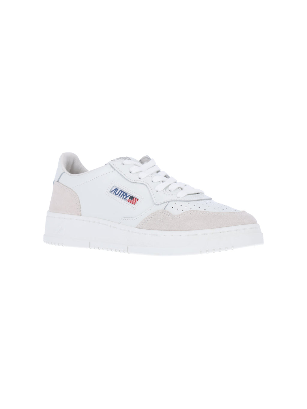 Low-Top Sneakers with Rounded Toe and Multicolor Logo