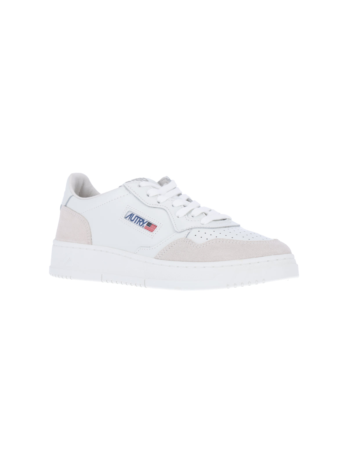 Low-Top Sneakers with Rounded Toe and Multicolor Logo