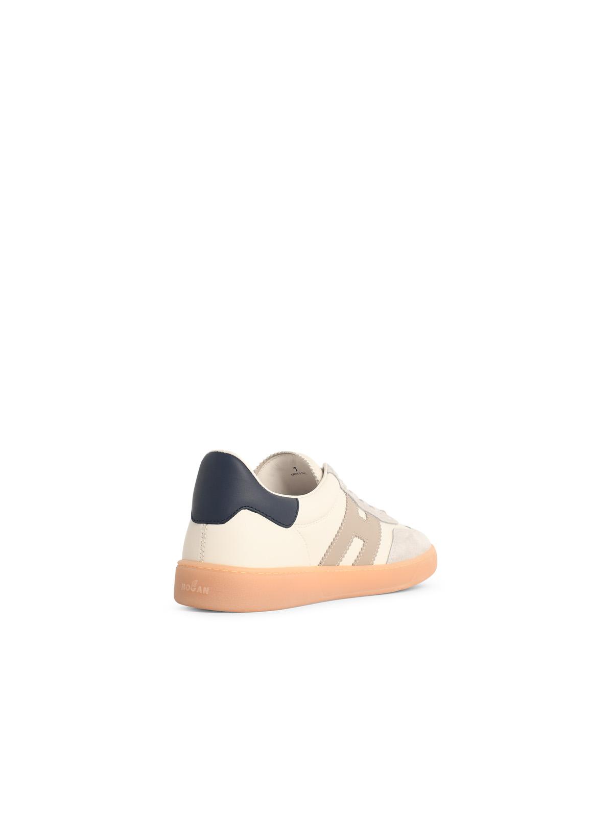 'Cool' White Leather Sneakers