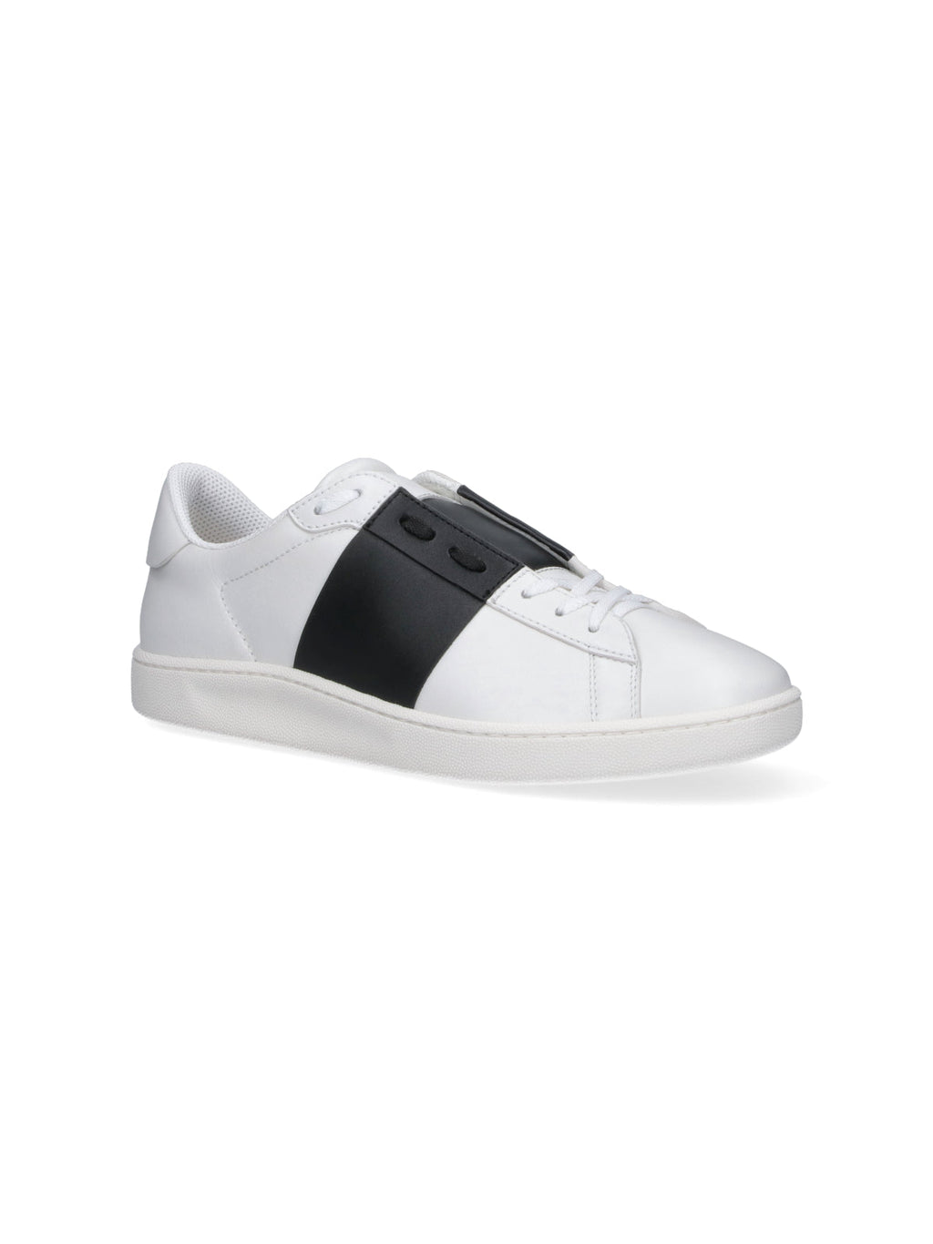 Low-Top Sneakers with Bold Black Midfoot Band