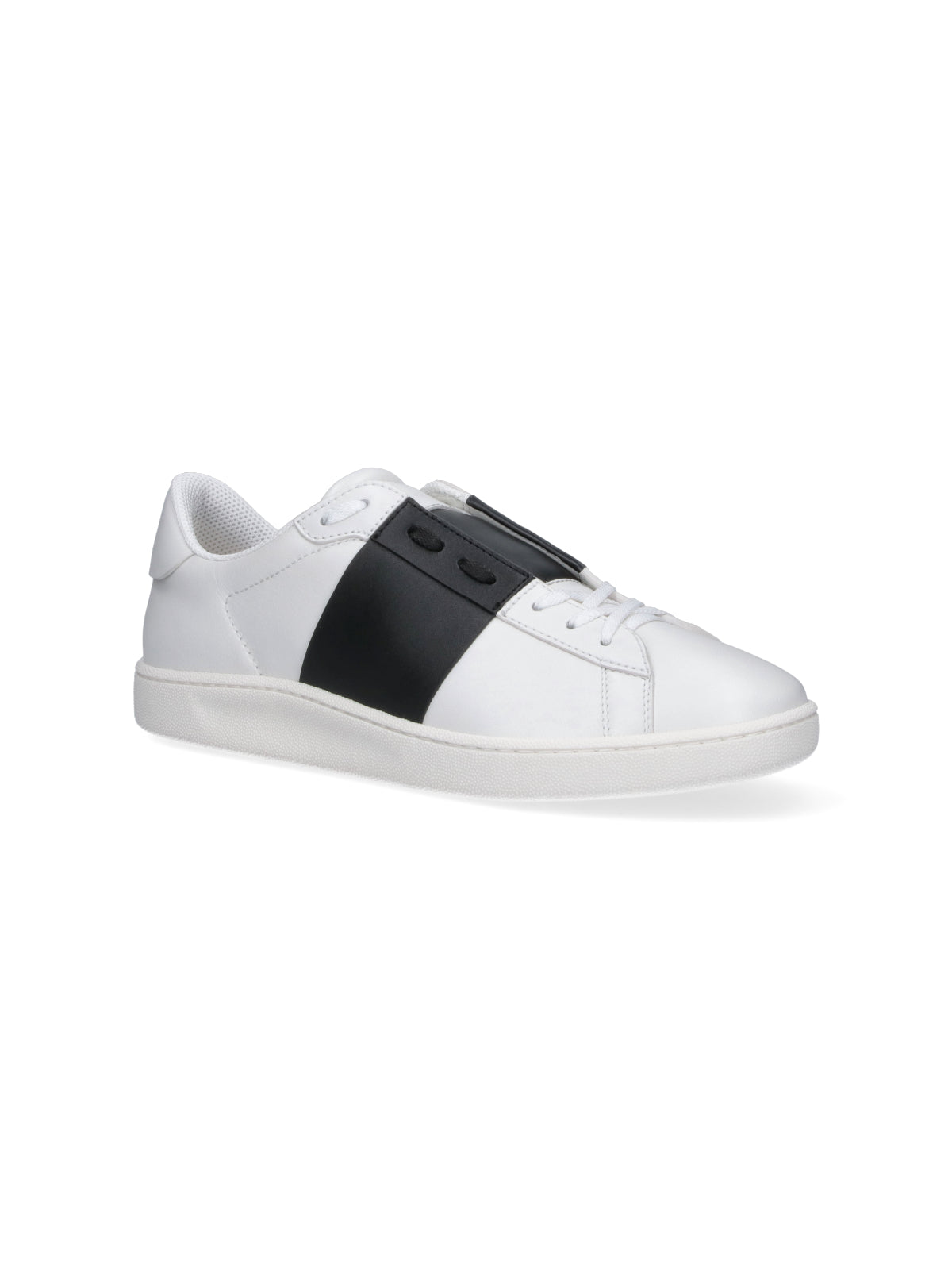 Low-Top Sneakers with Bold Black Midfoot Band
