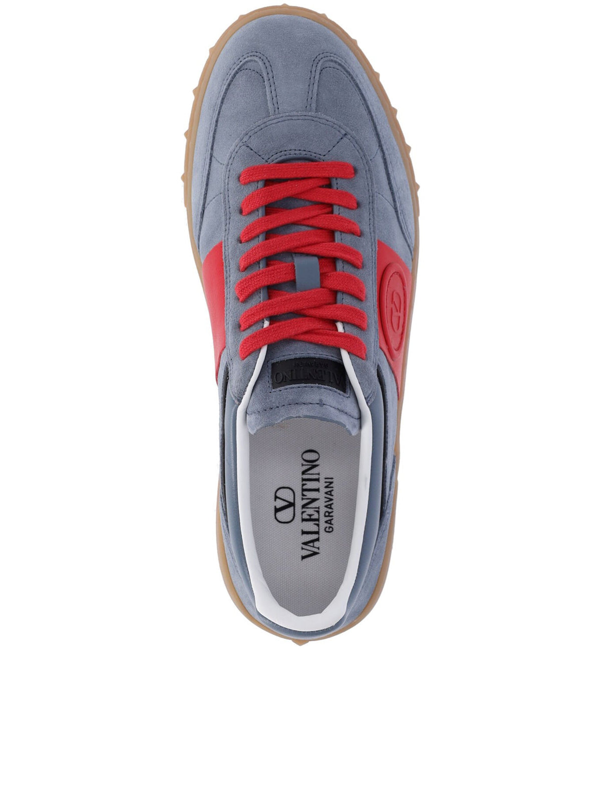 Blue Sneakers Muted Suede Leather Sneakers