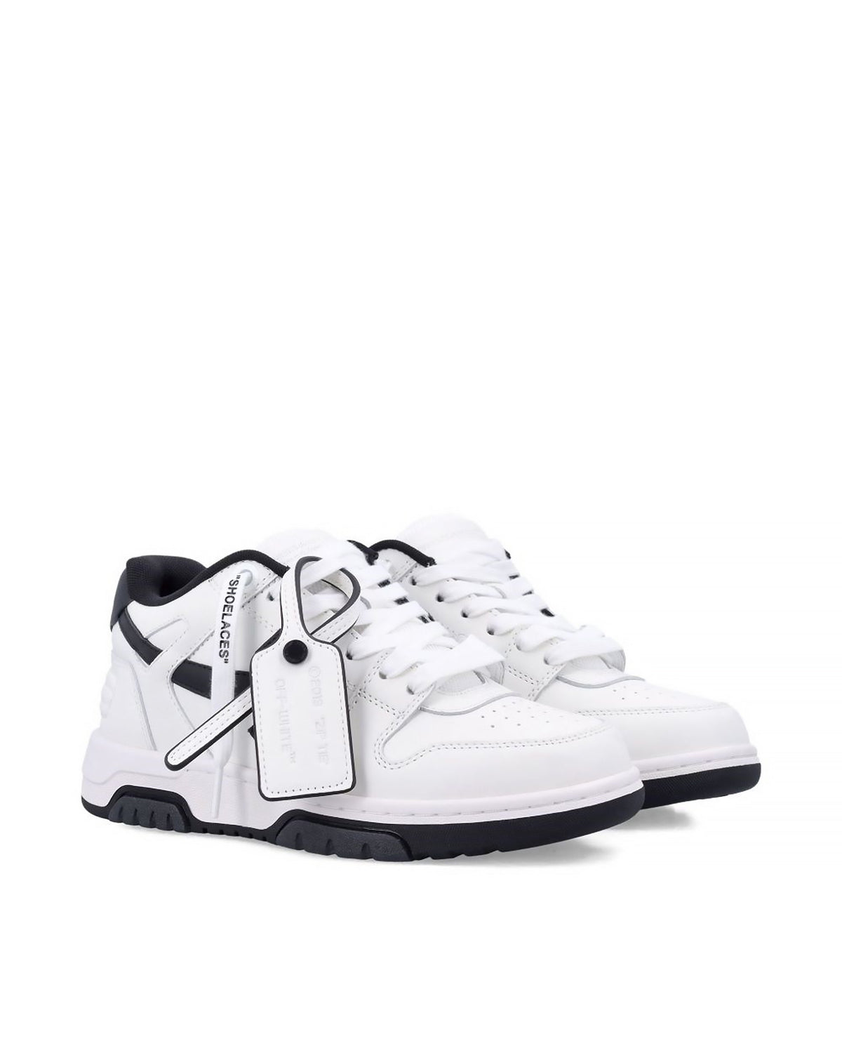 Hybrid 90S-Inspired Low-Top Sneakers With Calf Leather Finish