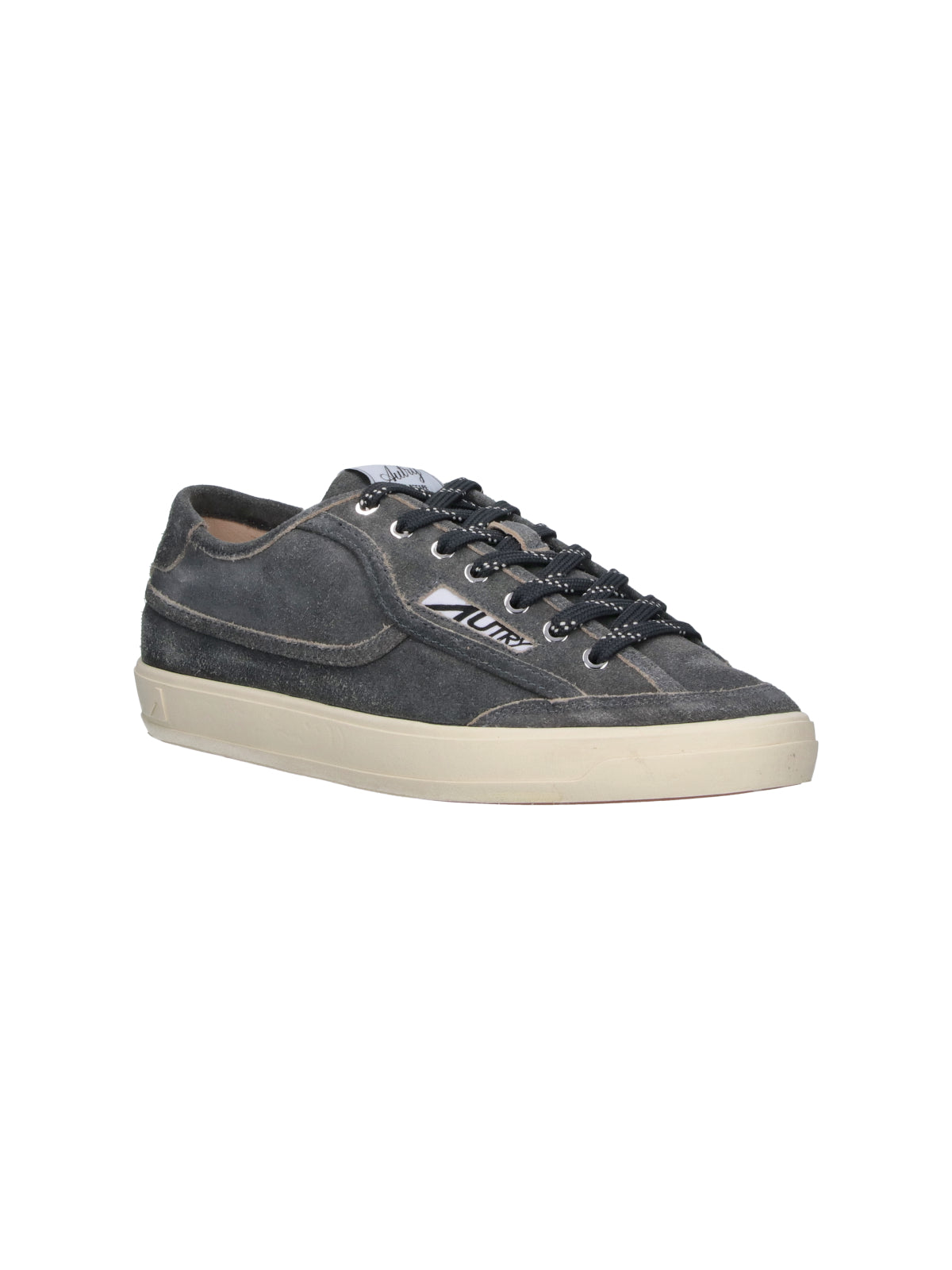 Grey Windscape Suede Low-Top Vintage Sneakers