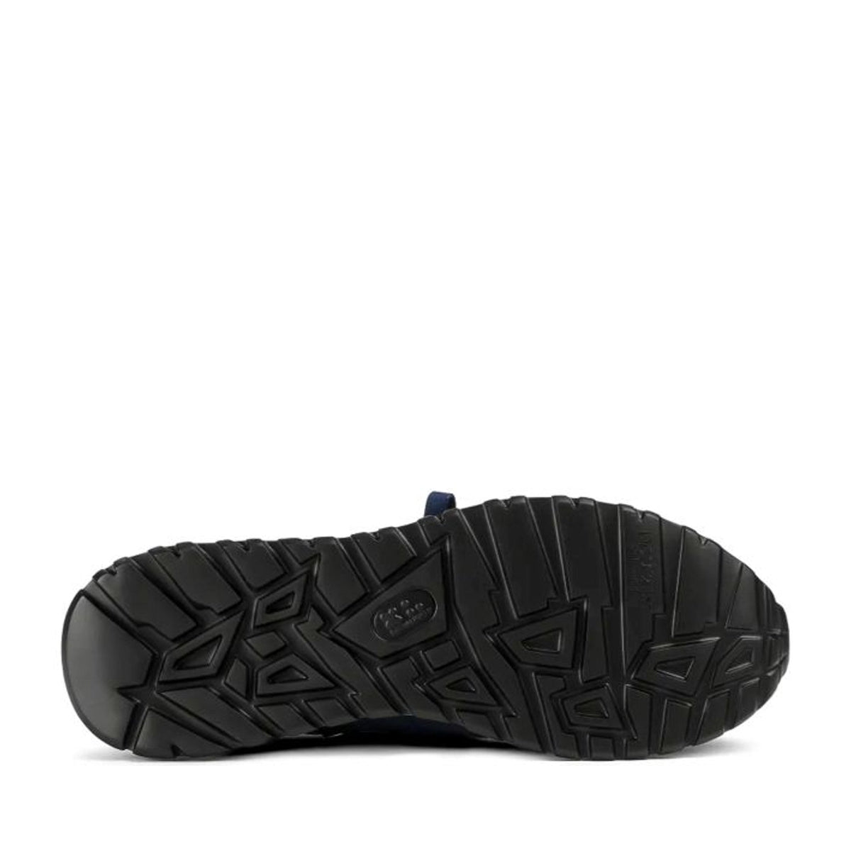Blue Knitted Snug Collar Contrasting Sole Sneakers