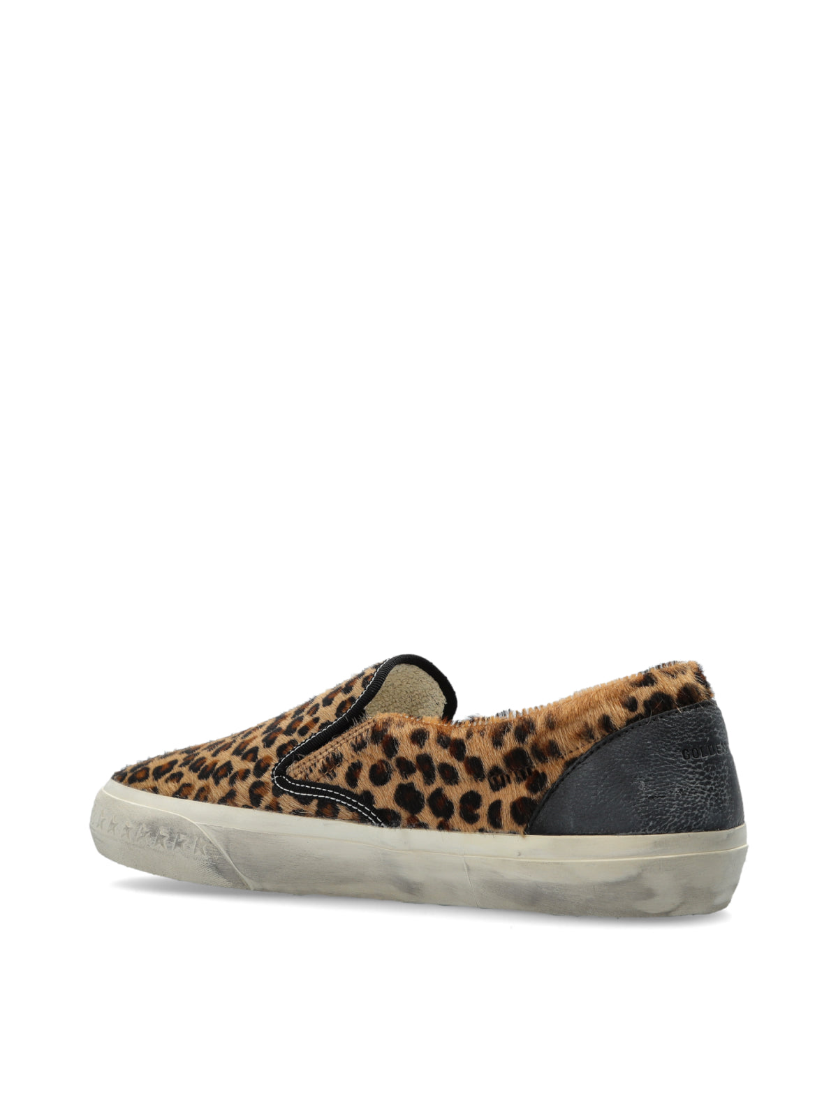 Black/Brown VCE Penstar Slip-On Leather Pony Hair Sneakers