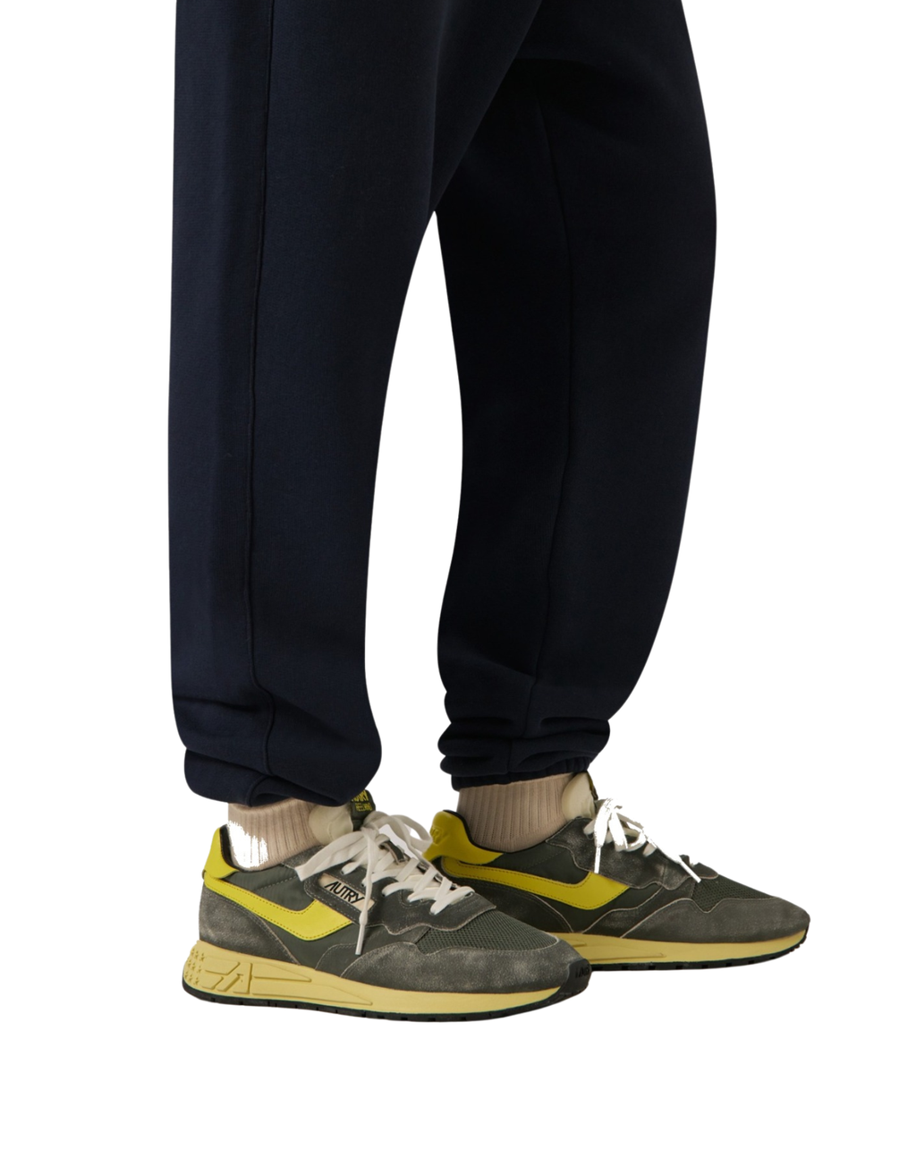 Autry Reelwind Low Sneakers In Grey And Yellow | Men Vwlm Gq06