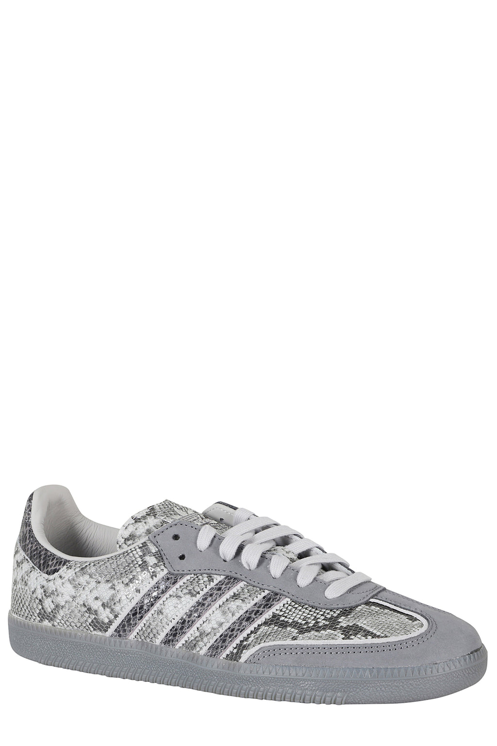 Gray Samba OG Snake Print Leather Sole Leather Sneakers