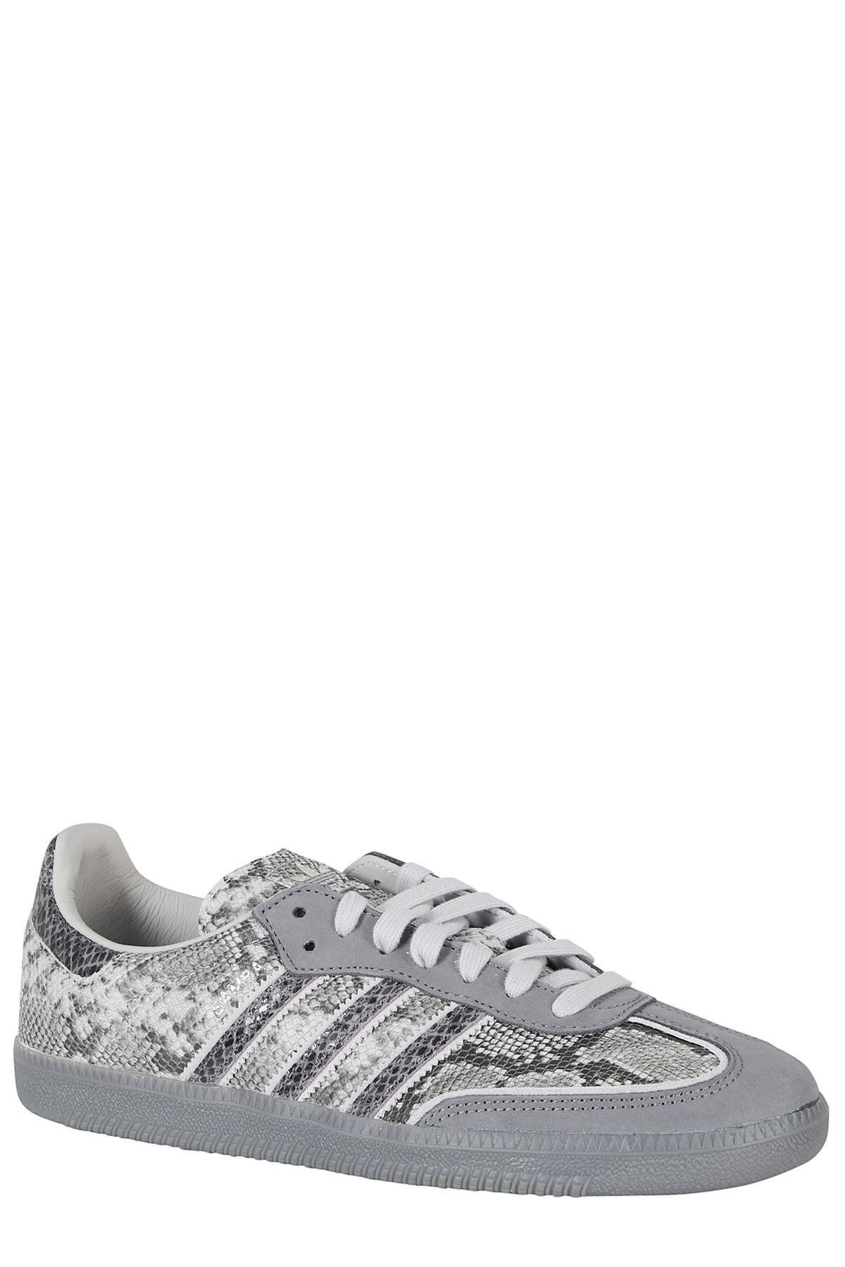 Gray Samba OG Snake Print Leather Sole Leather Sneakers