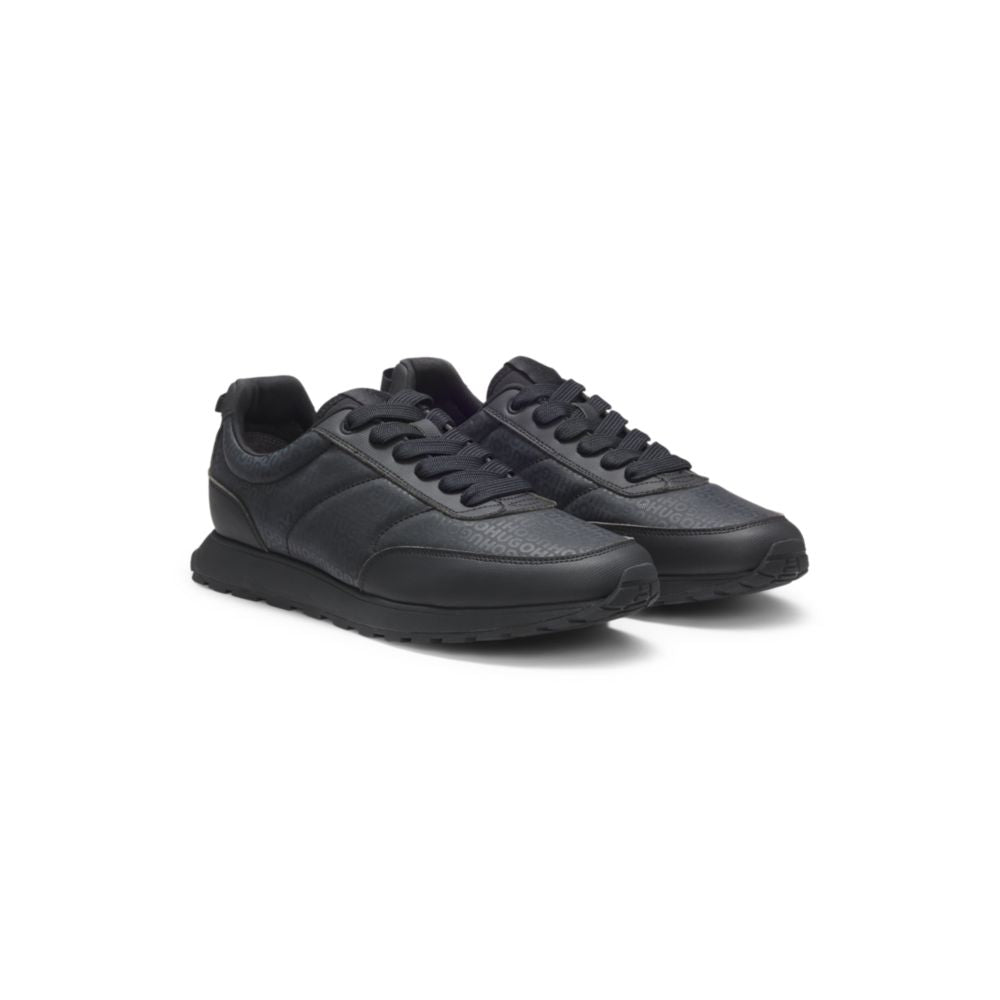 Low-top trainers with monogrammed uppers