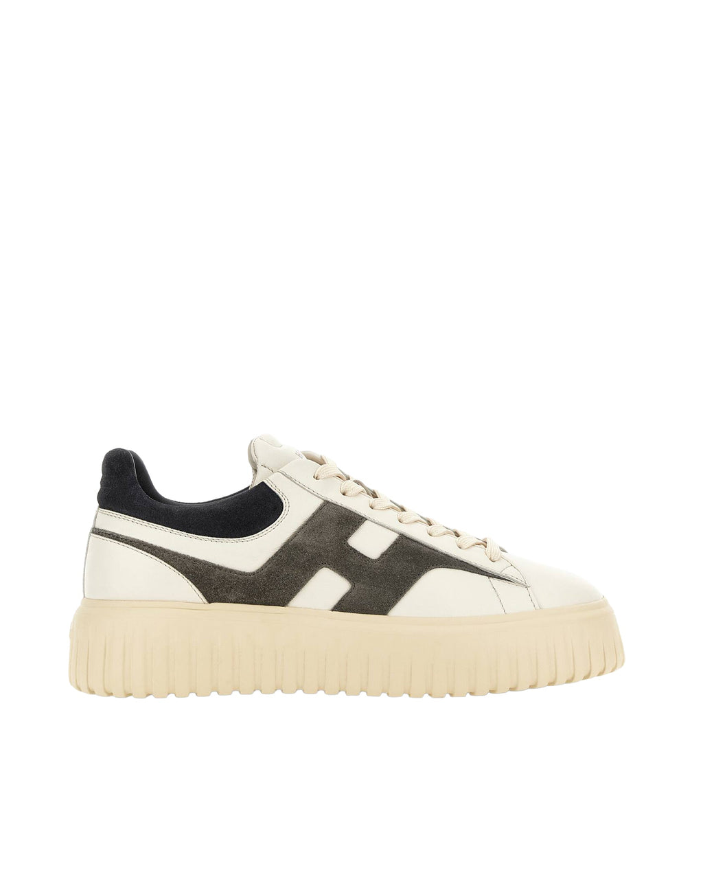 Ivory H-Stripes Nappa Leather Sneakers