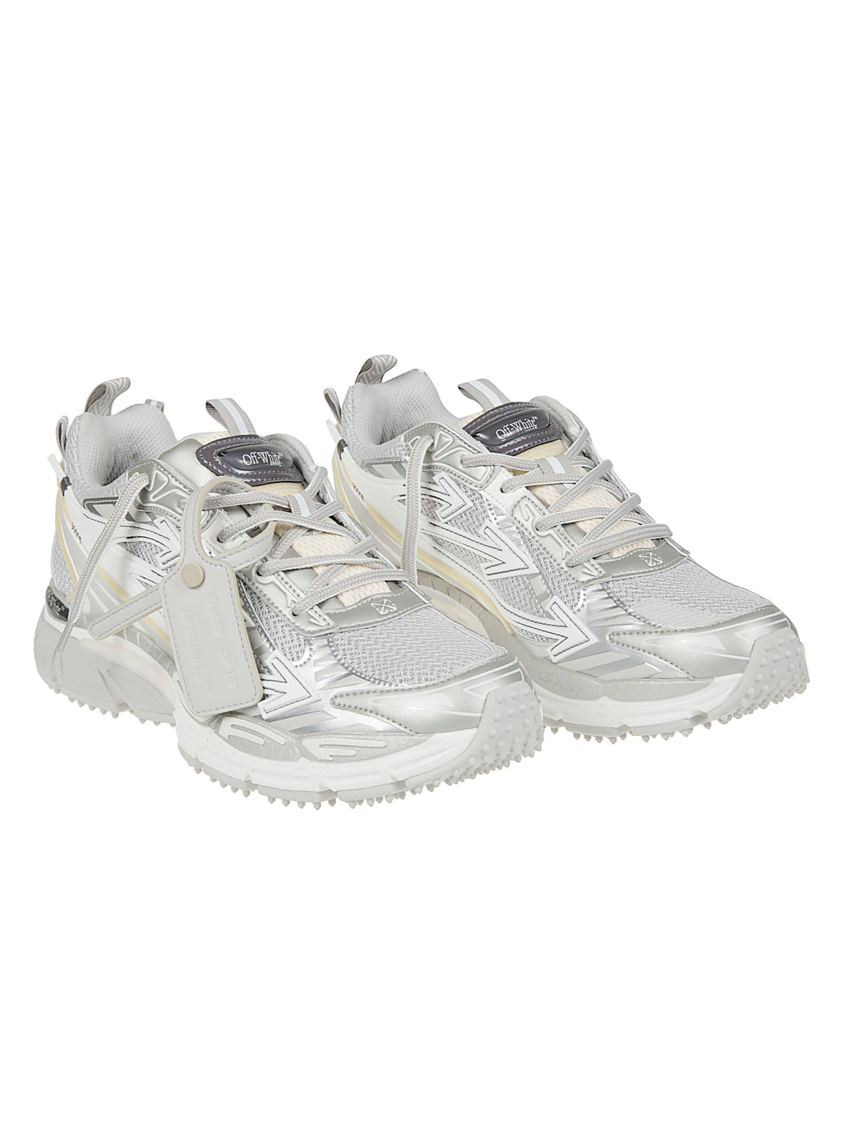 Be Right Back White Futuristic Textured Grip Sole Sneakers
