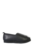 Black Leather Slipper Sneakers