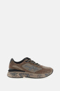 Grey Moerun Suede Technical Fabric Sneakers