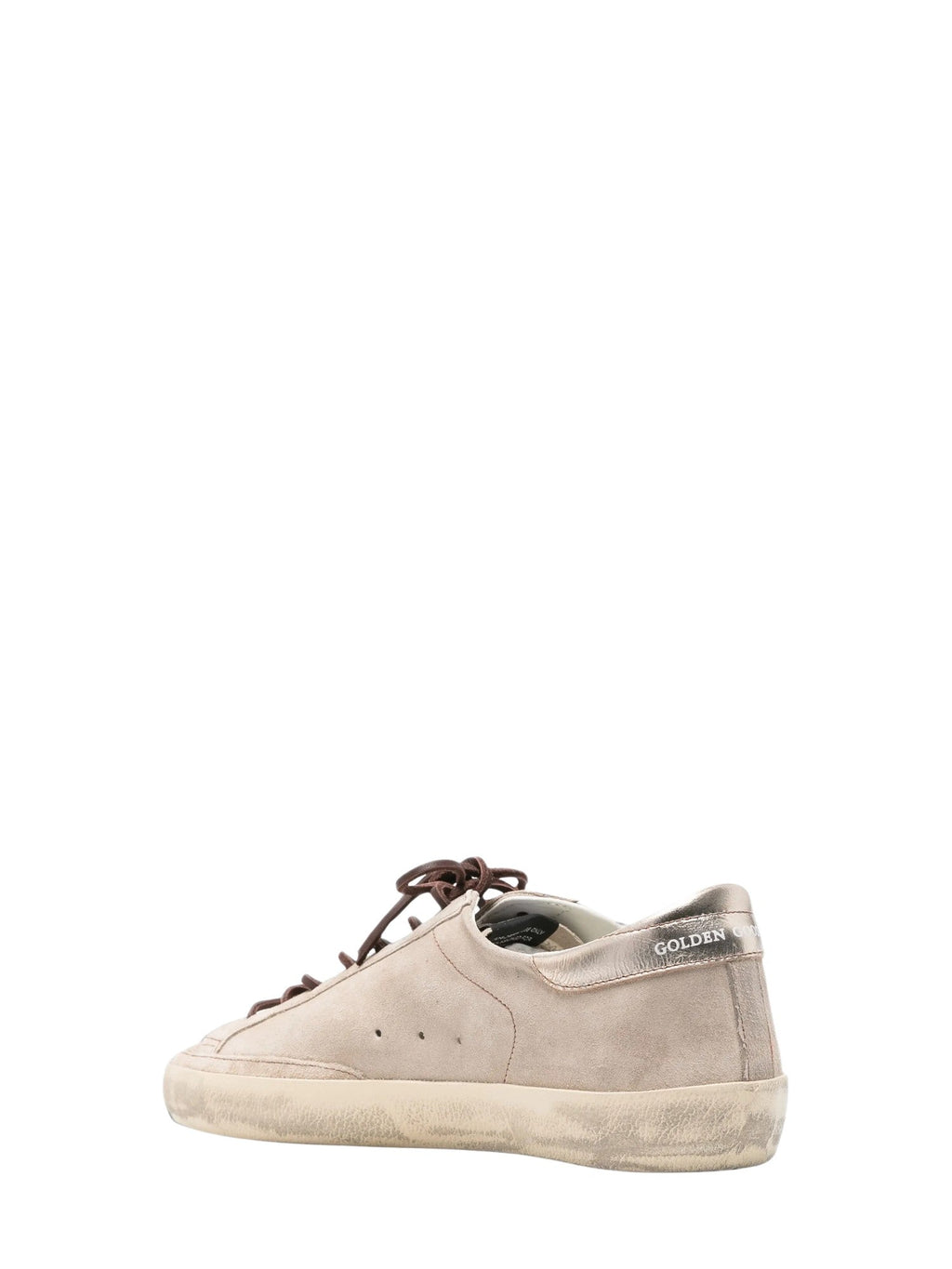 Low-Top Sneakers with Suede Upper and Laminated Star Detail
