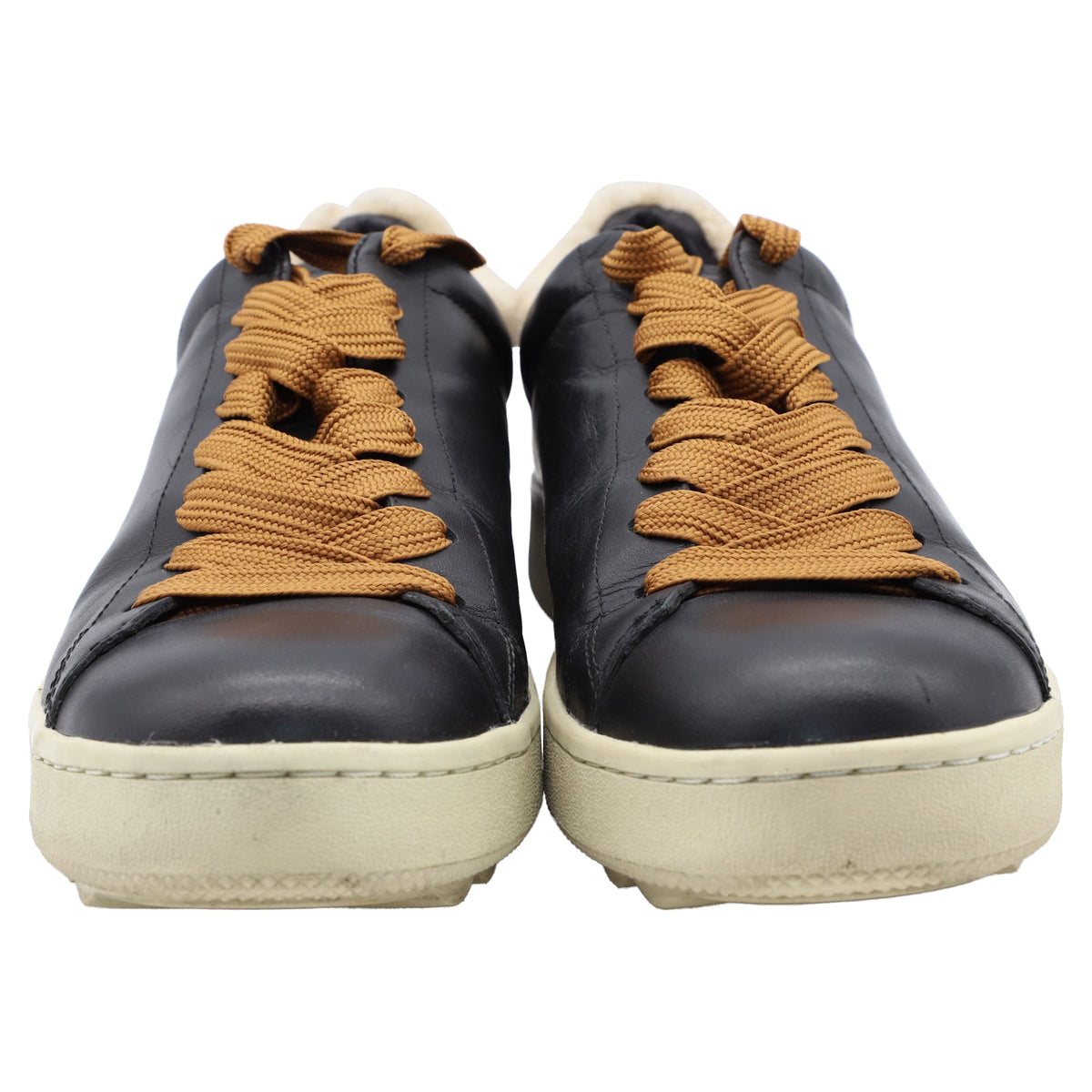 Coach C101 Shearling Sneakers in Black Leather
