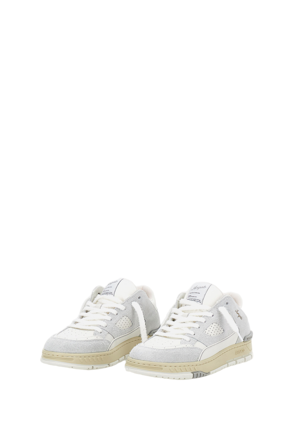 Grey Fabric Leather Suede Retro Sneakers
