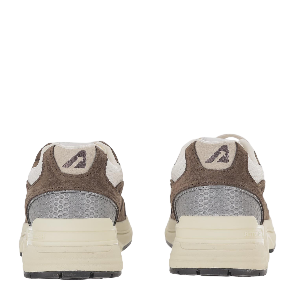 Brown Suede Mesh Terry Sneakers