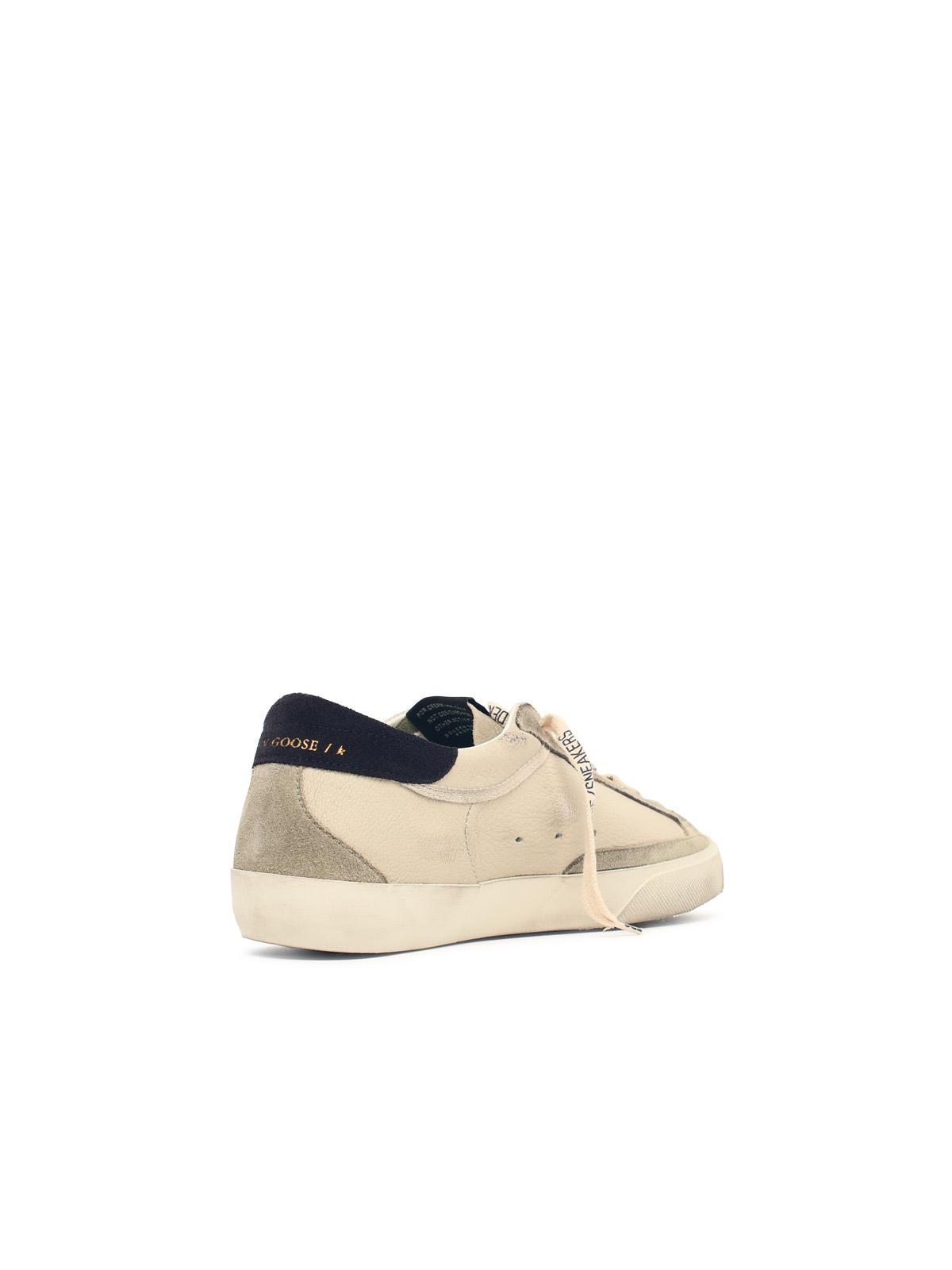 Cream Super Star Leather Sneakers