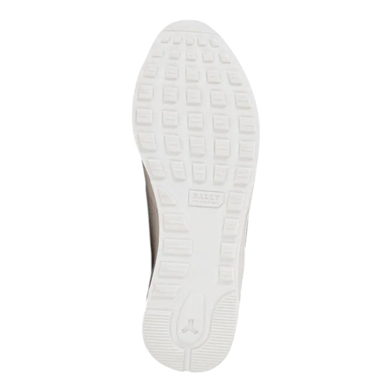 Bally Gismo 6239589 Men's Dusty White Calf Plain Leather Sneakers