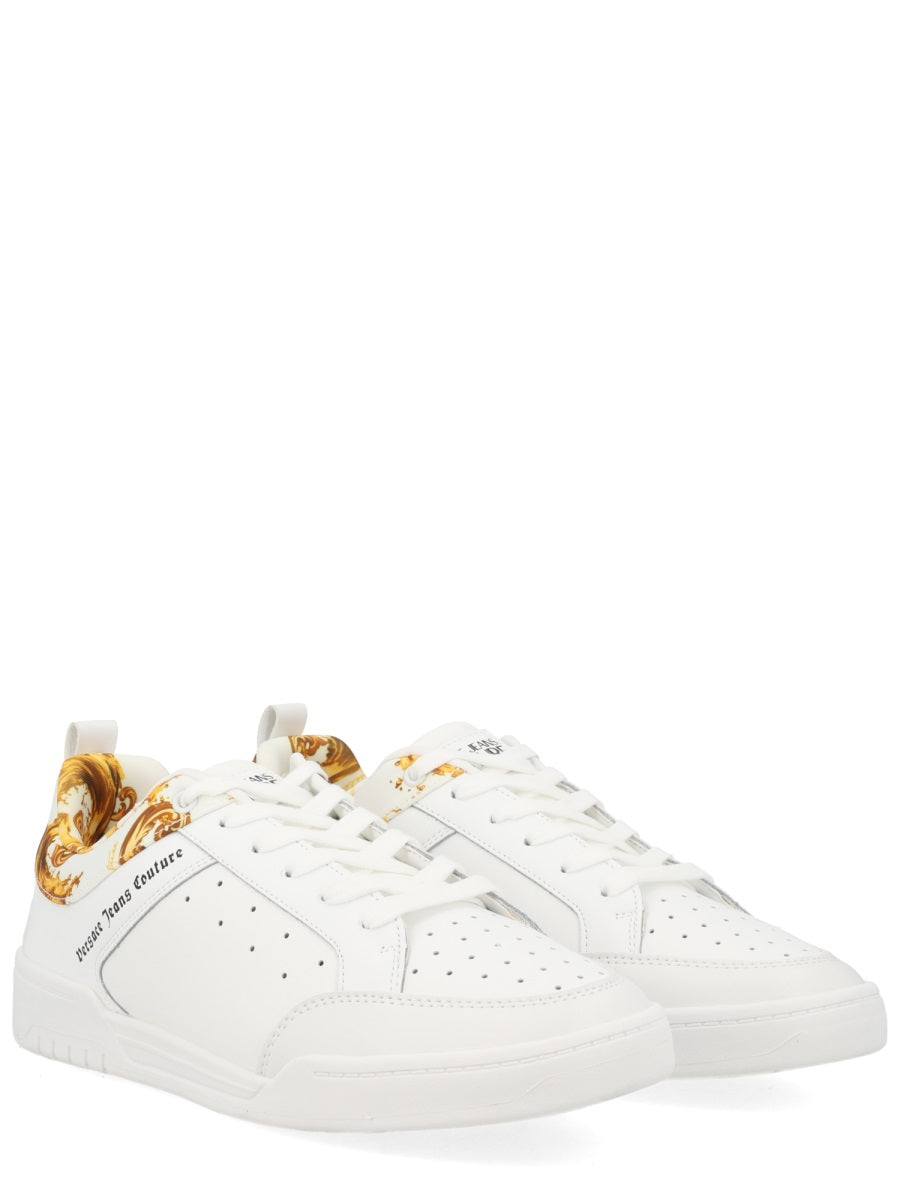 Black Gold Baroque Pattern Sneakers