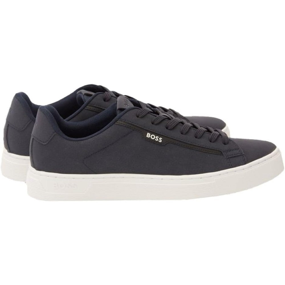 Hugo Boss Men's Rhys Cupsole Tennis Sneaker, Dark Blue