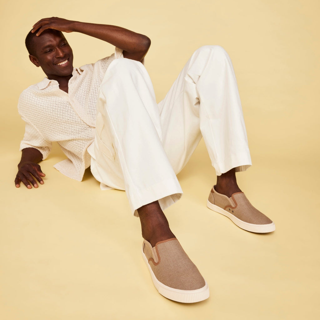 Baja Taupe Heritage Canvas Slip On Sneaker