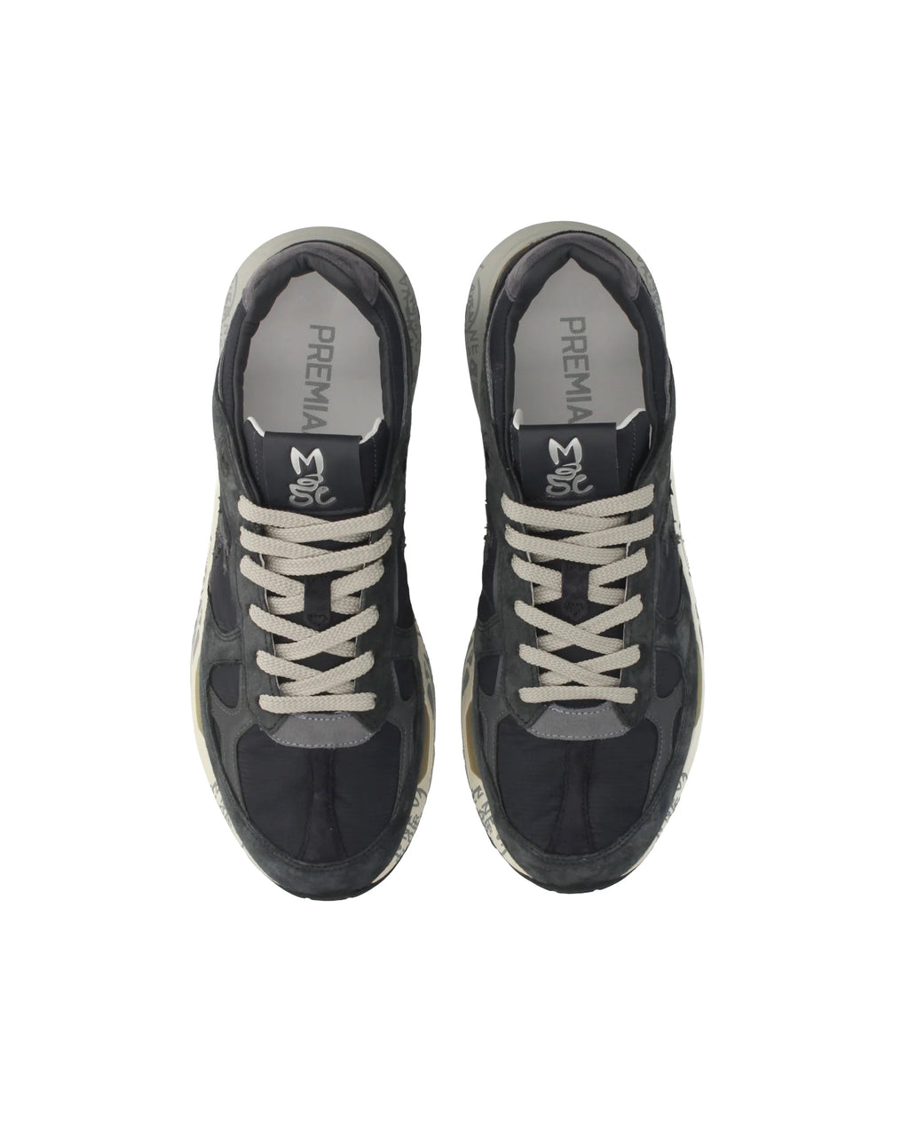 Blue Mase Leather Sneakers