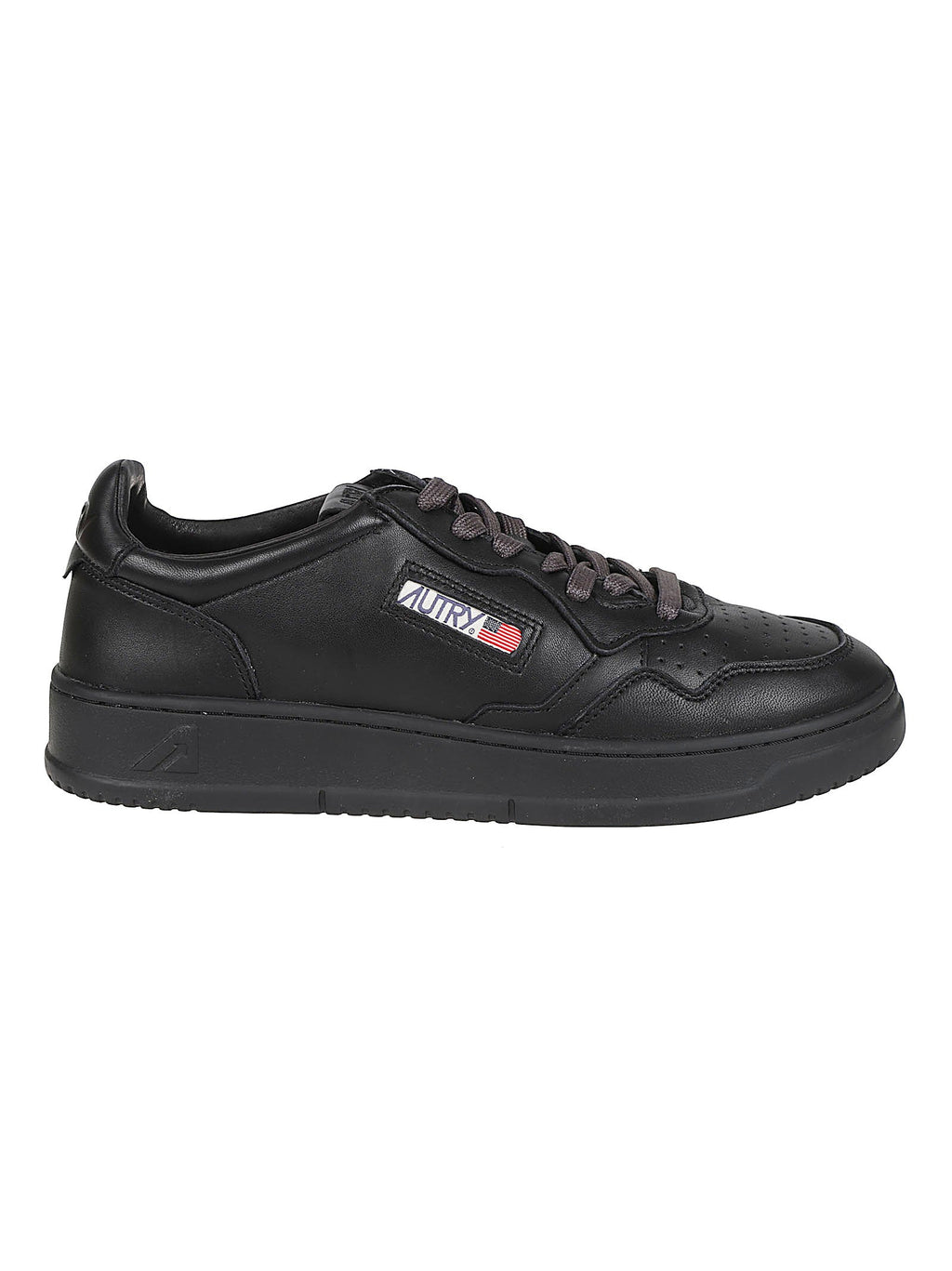 Black Medalist Low Goatskin Sneakers