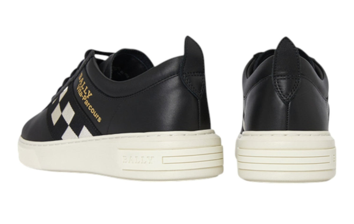 Bally Vita Parcours 6239633 Men's Black Calf Plain Leather Sneakers