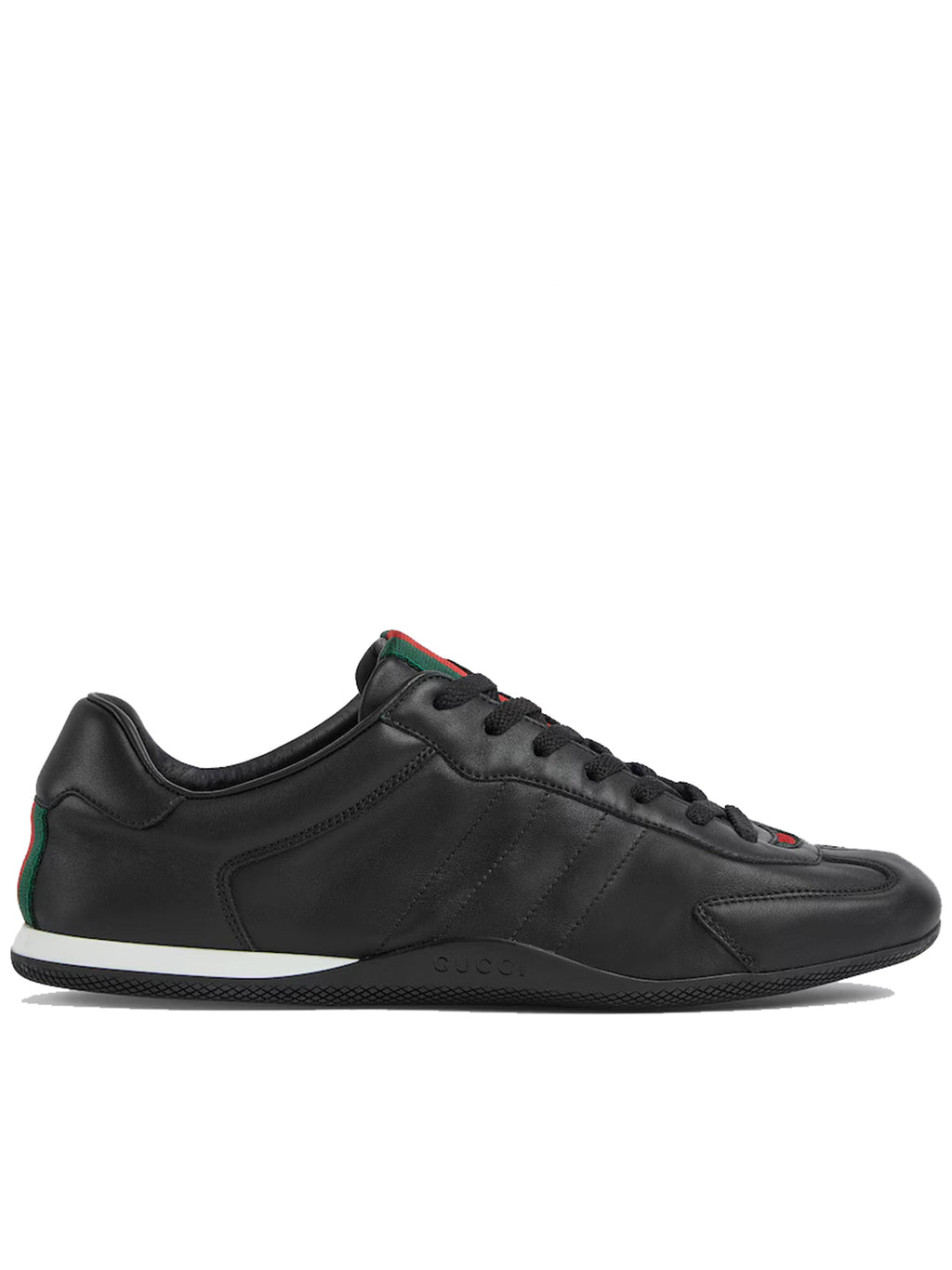 Black Shift Low-Profile Leather Sneakers