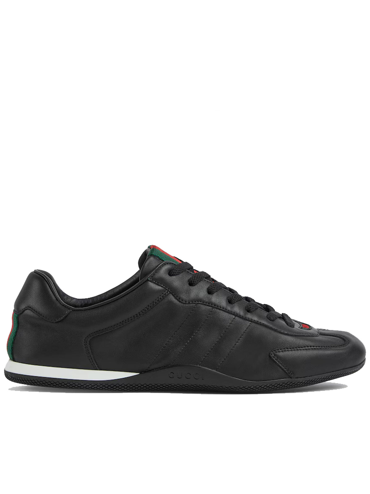 Black Shift Low-Profile Leather Sneakers